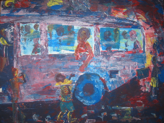 AT THE BUS TERMINAL